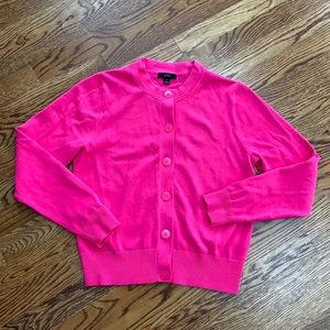 NWOT J.Crew pink cardigan in cotton crepe